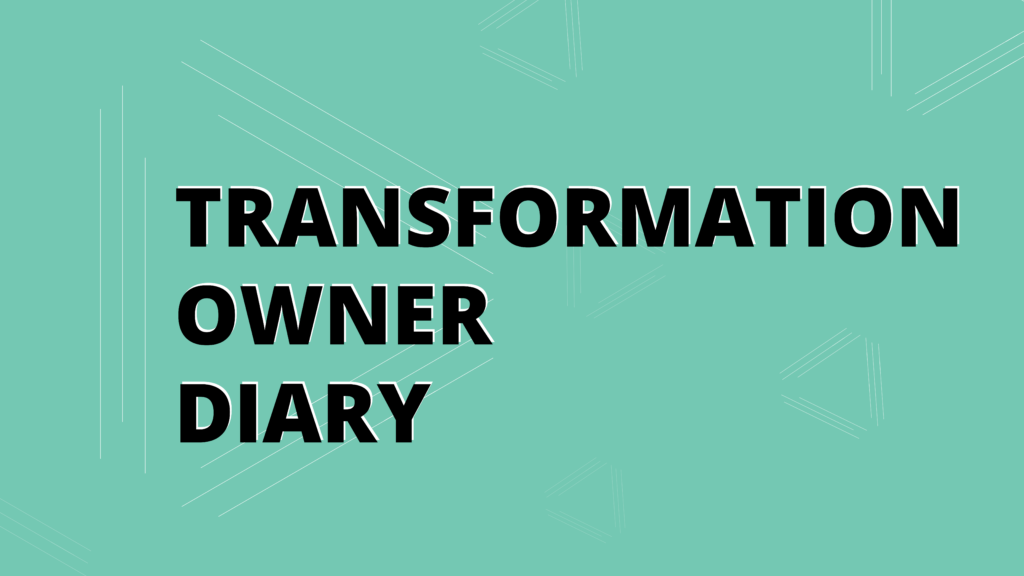 Transformation Leadership Programme Diary header